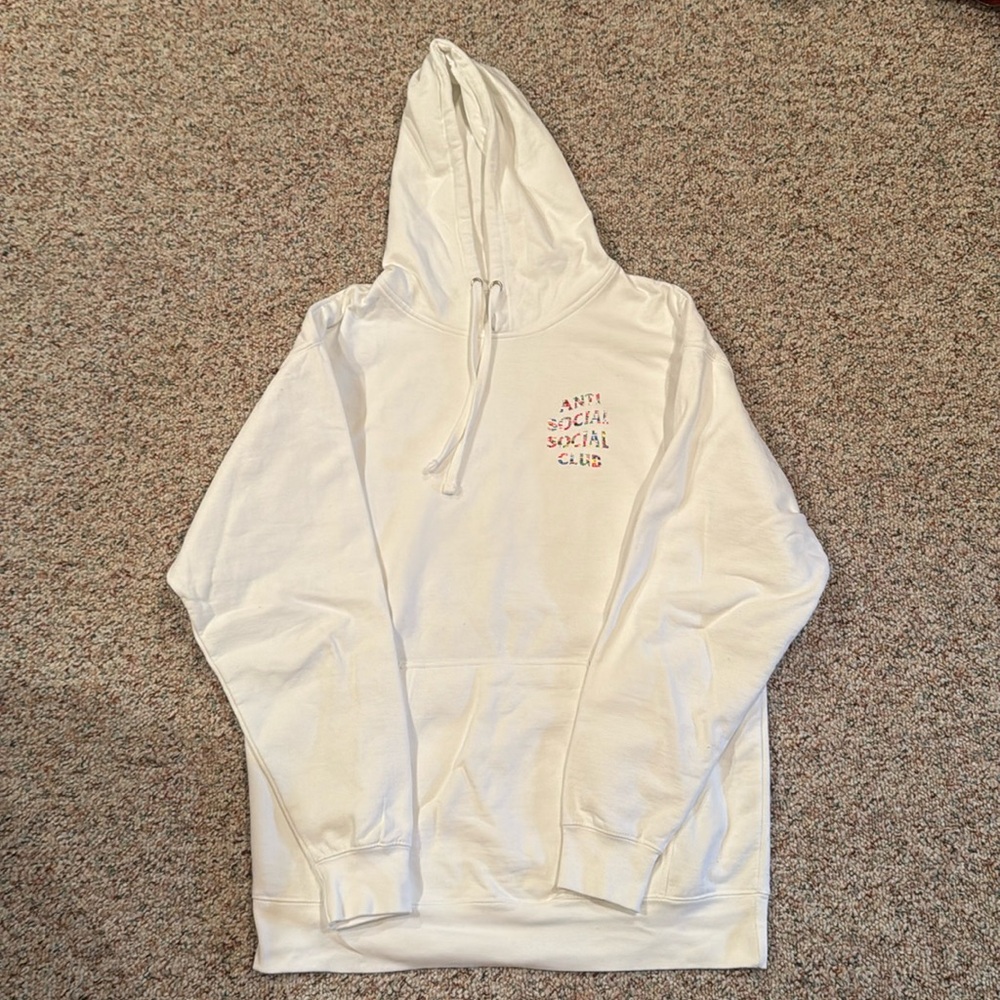 Anti Social Social Club Flags White Hoodie Size XL